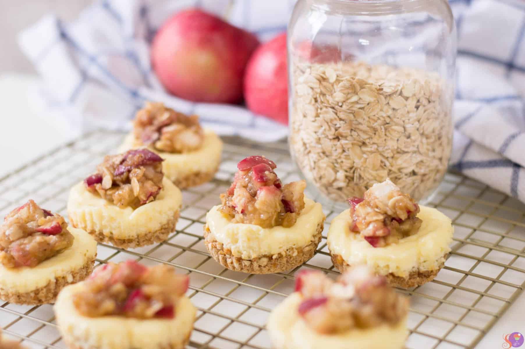 Mini Apple Crumble Cheesecakes