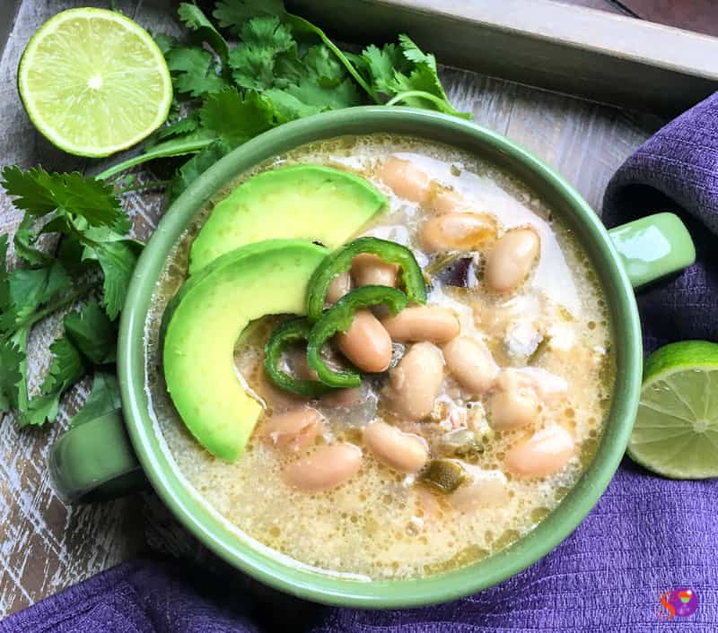Slow Cooker White Chicken Chili - Delicious and Creamy