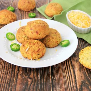 Jalapeño Cheddar Biscuits on plate