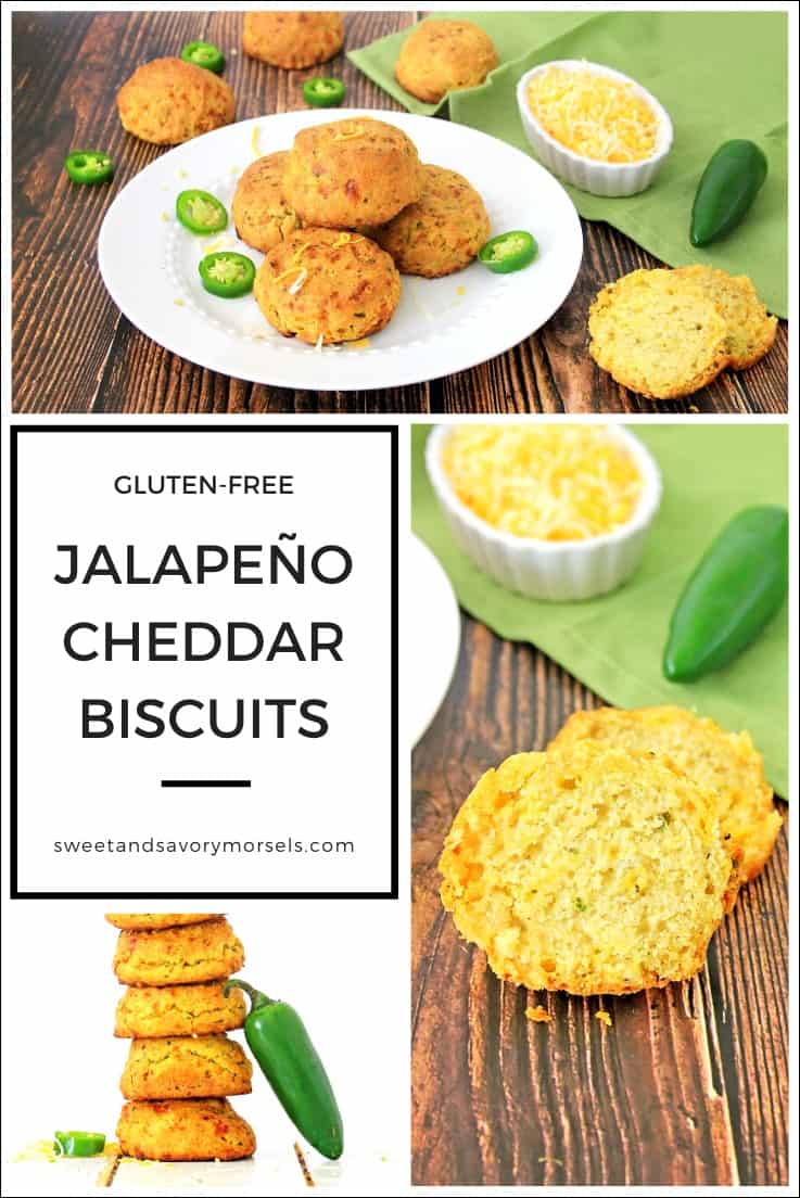 These delicious gluten-free Jalapeño Cheddar Biscuits are the perfect way to infuse a little cozy homemade warmth into any meal. Packed full of melted cheesy goodness and spicy jalapeno bits, these beautiful, buttery, fluffy biscuits are just begging to be devoured!