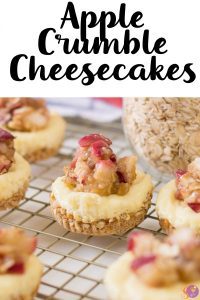 Pumpkin Oatmeal Cream Pies 7 A cheesecake topped with fresh apples and a cinnamon oat crumb topping makes these Mini Apple Crumble Cheesecakes a must-try dessert!
