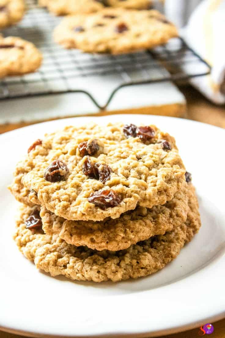 Loaded with sweet, plump raisins, nutty oats, and pumpkin pie spice, these soft and chewy Oatmeal Raisin Cookies are practically bursting with homemade goodness!