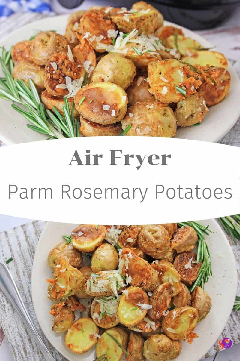 Air Fryer Parm Rosemary Potatoes 1 Air Fryer Parm Rosemary Potatoes on a plate