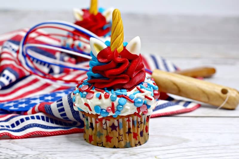 Patriotic Unicorn Cupcake Patriotic Unicorn Cupcake