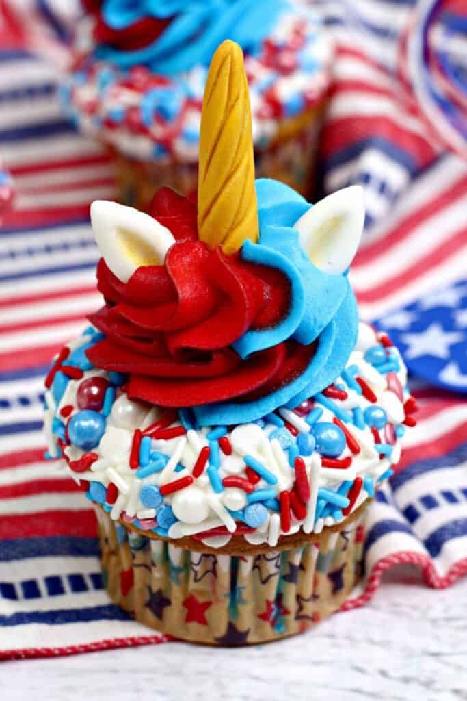 Patriotic Unicorn Cupcake Patriotic Unicorn Cupcake