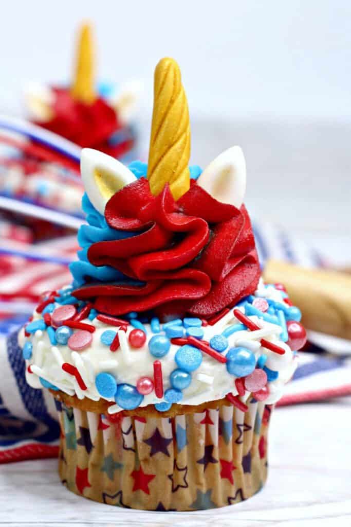 Patriotic Unicorn Cupcake Patriotic Unicorn Cupcake