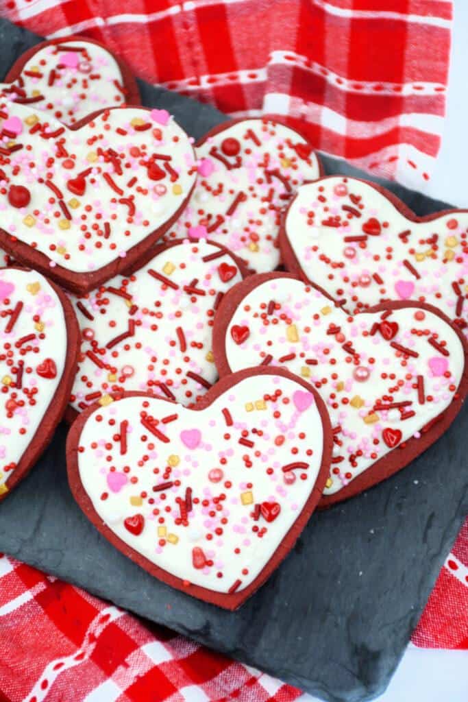 Red Velvet Heart Cookies