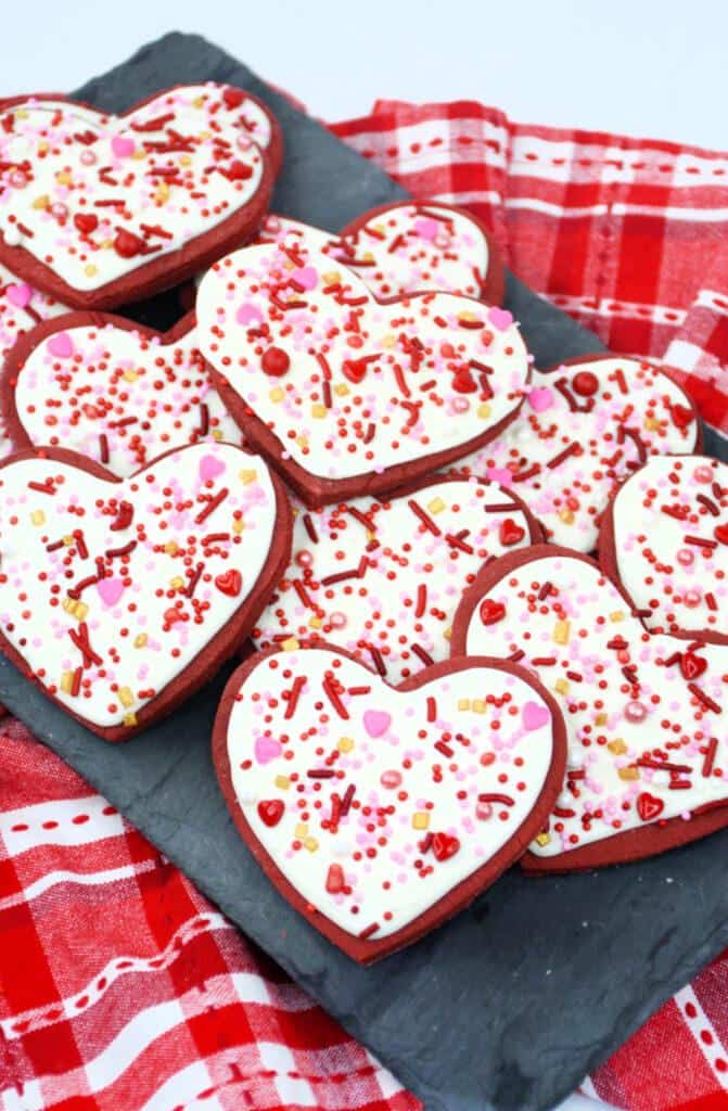 Red Velvet Heart Cookies