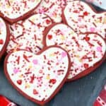 Red Velvet Heart Cookies