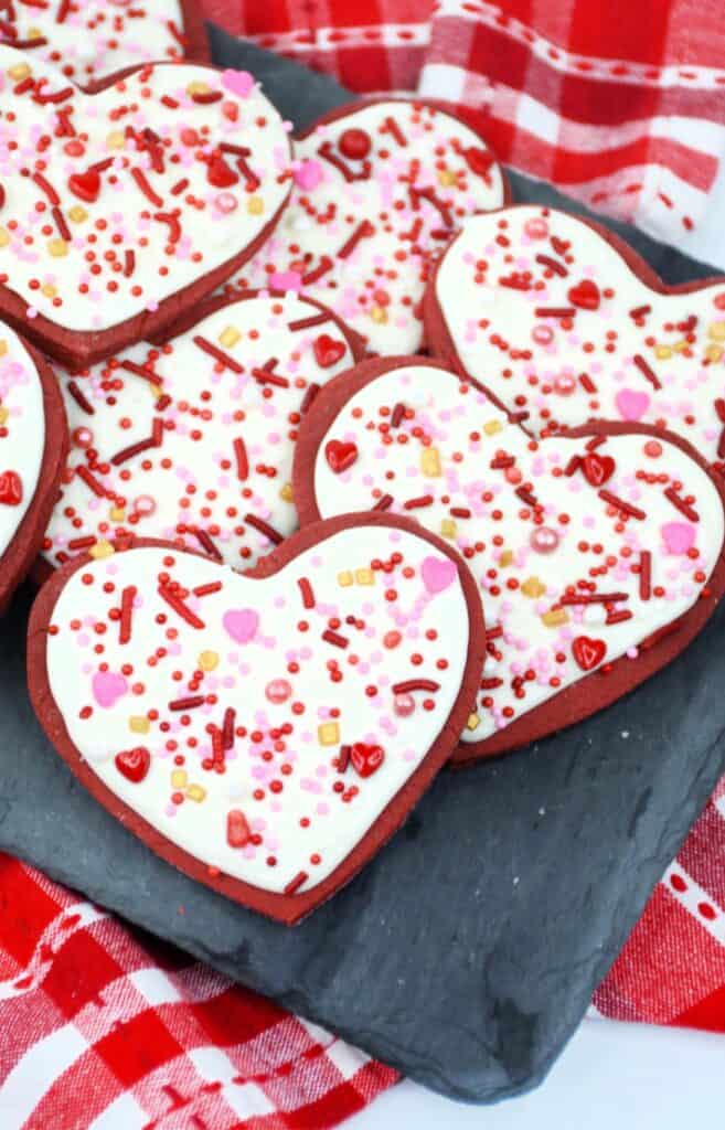 Red Velvet Heart Cookies
