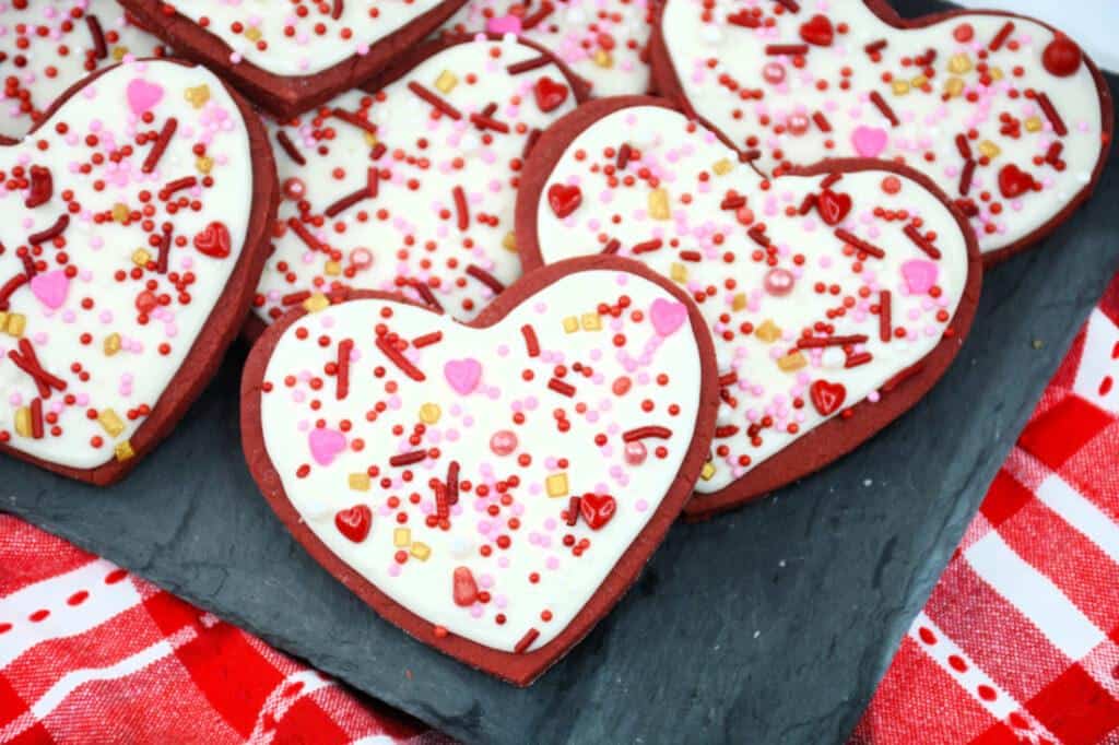 Red Velvet Heart Cookies