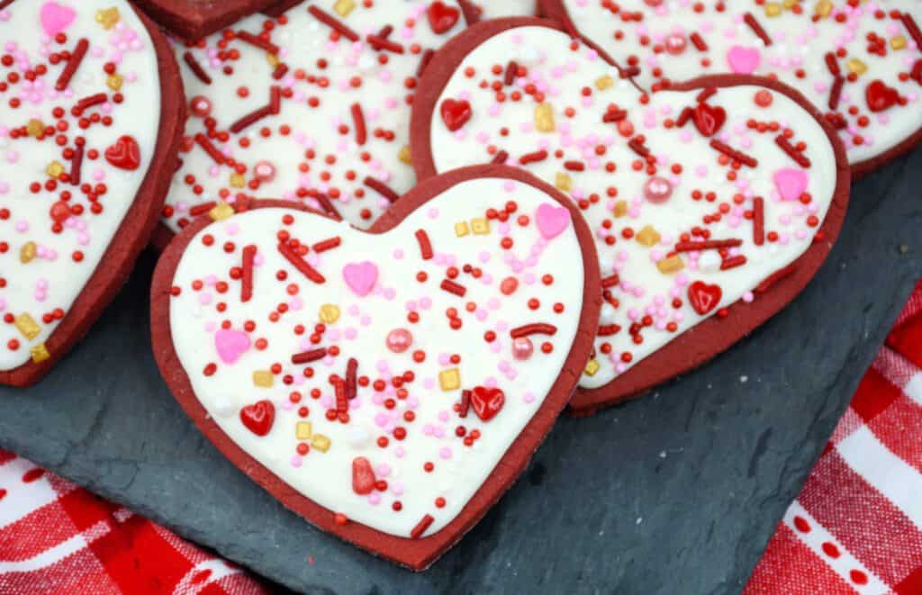 Red Velvet Heart Cookies