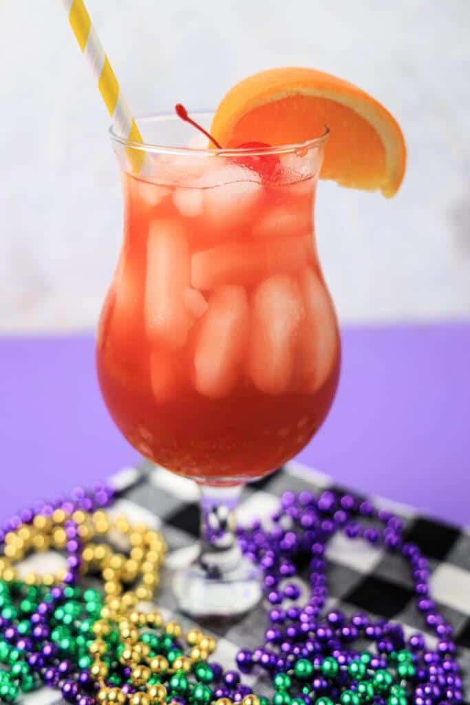 Mardi Gras Hurricane Cocktail