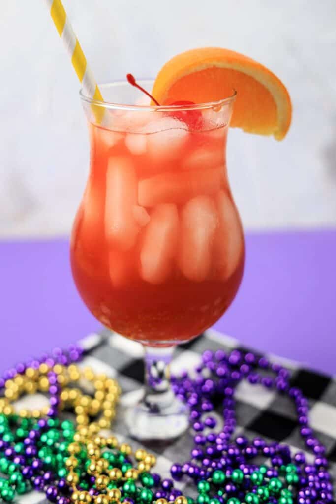 Mardi Gras Hurricane Cocktail