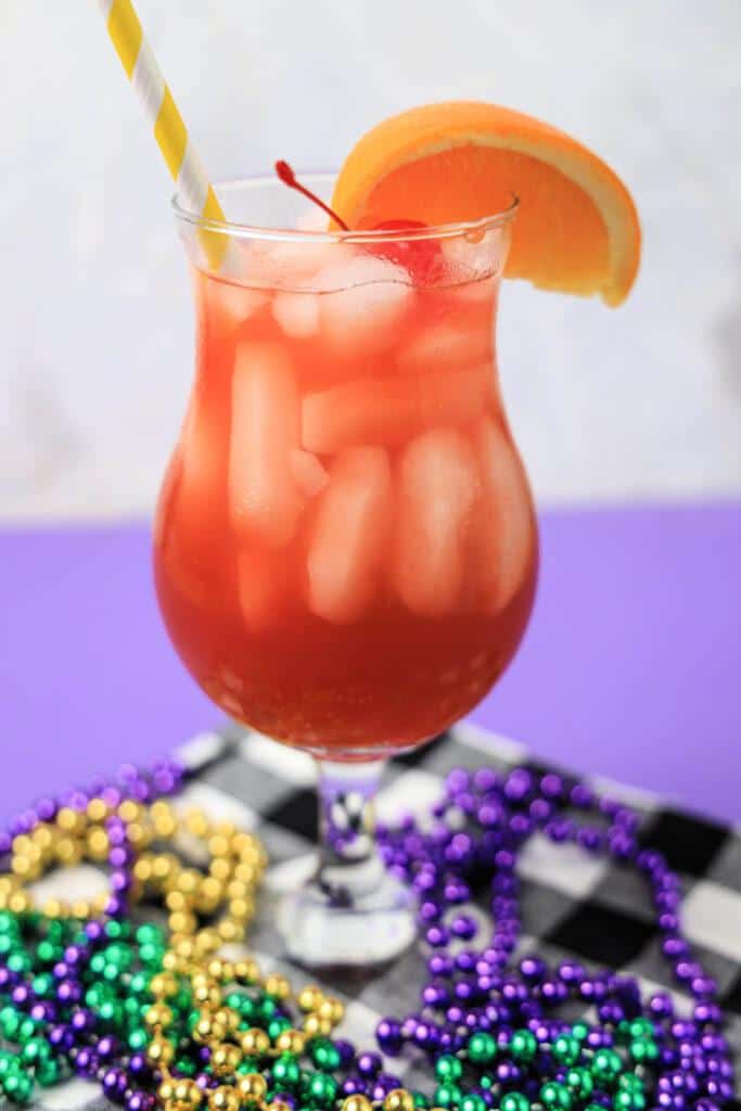 Mardi Gras Hurricane Cocktail