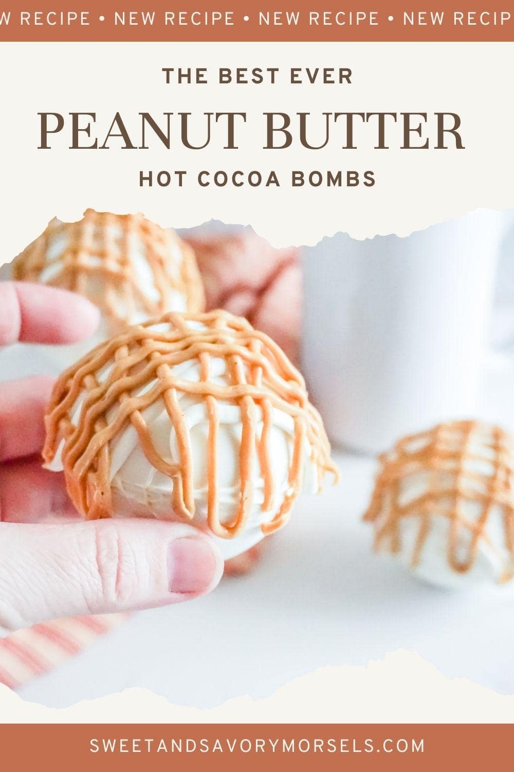 Peanut Butter Hot Cocoa Bombs - Sprinkle of Flavor
