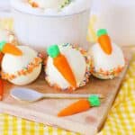 Carrot Cake White Hot Chocolate Bombs