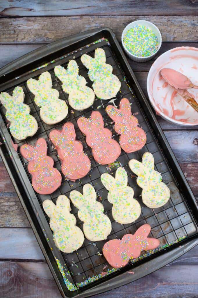 Circus Animal Easter Bunny Sugar Cookies