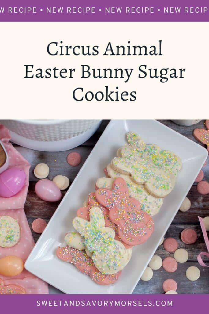 circus animal Easter bunny sugar cookies