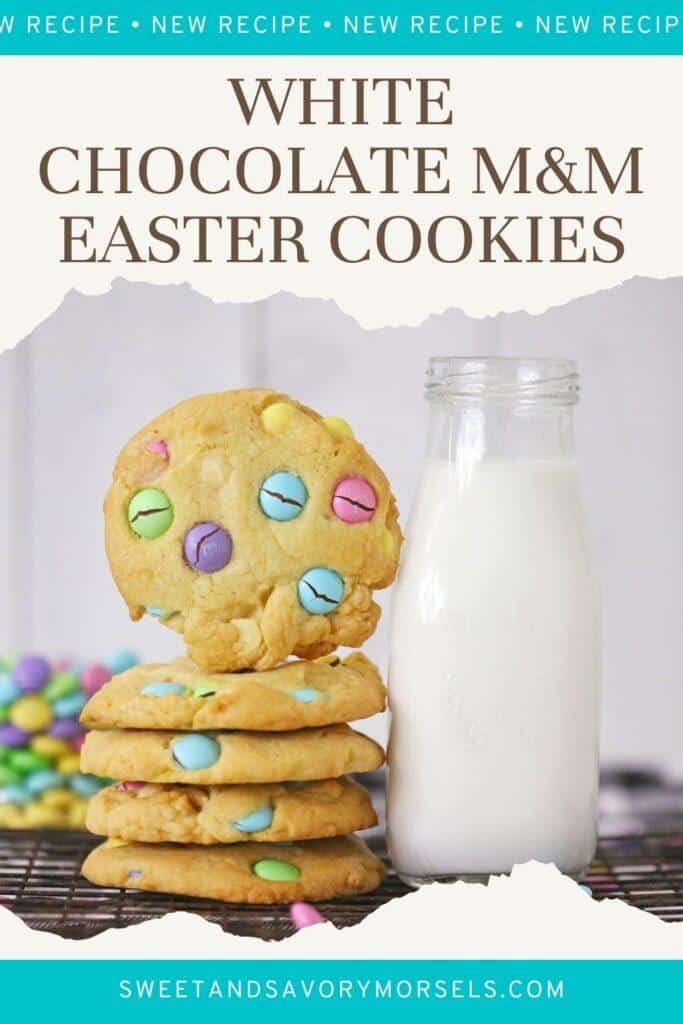 White Chocolate M&M Easter Cookies
