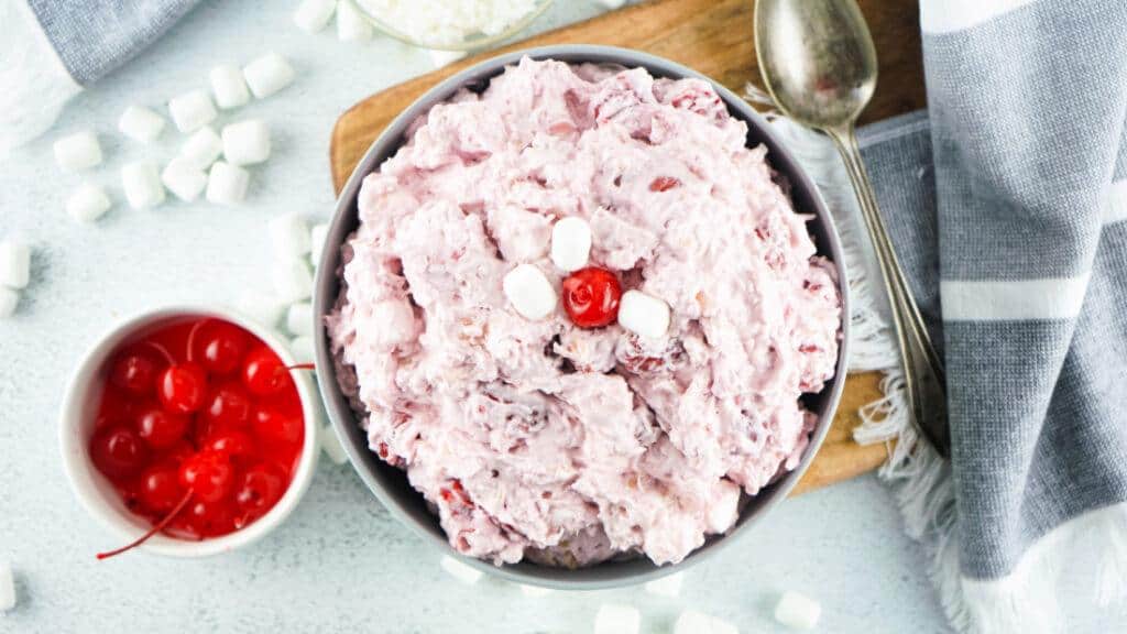 Smooth and Creamy Cherry Fluff Salad
