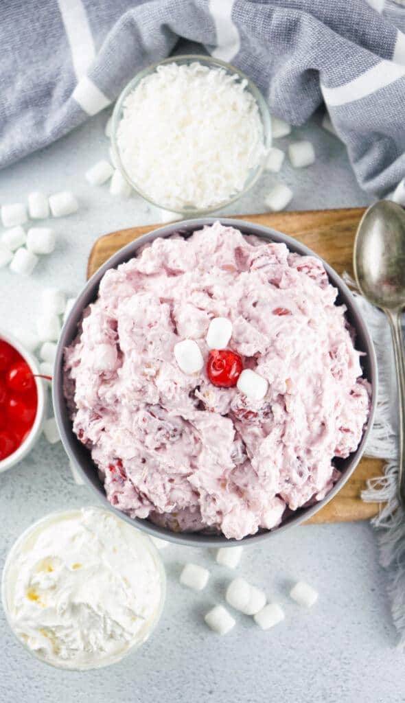 Smooth and Creamy Cherry Fluff Salad
