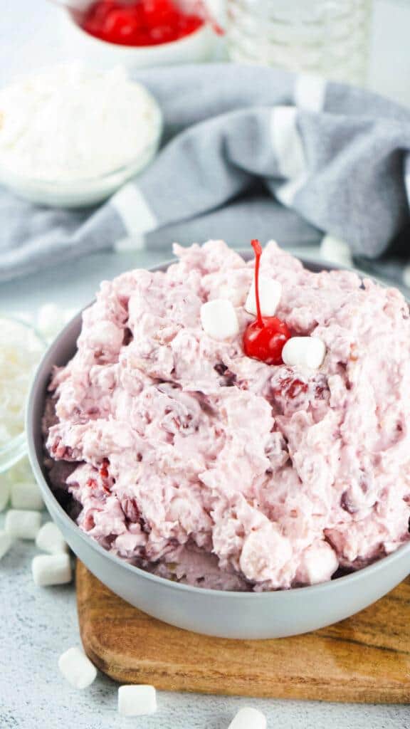 Smooth and Creamy Cherry Fluff Salad