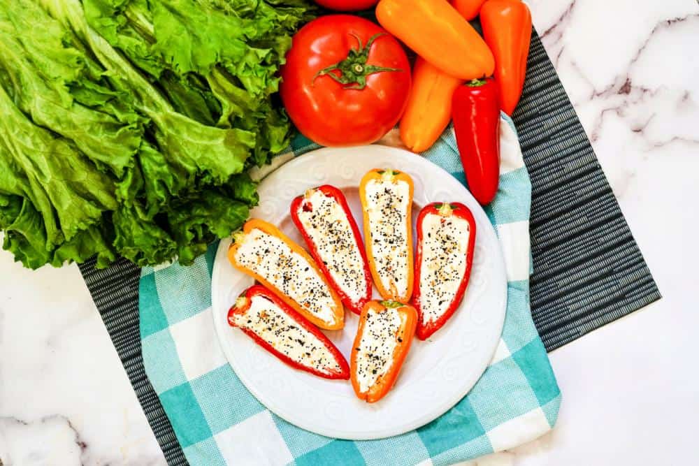 Everything Bagel Stuffed Mini Peppers