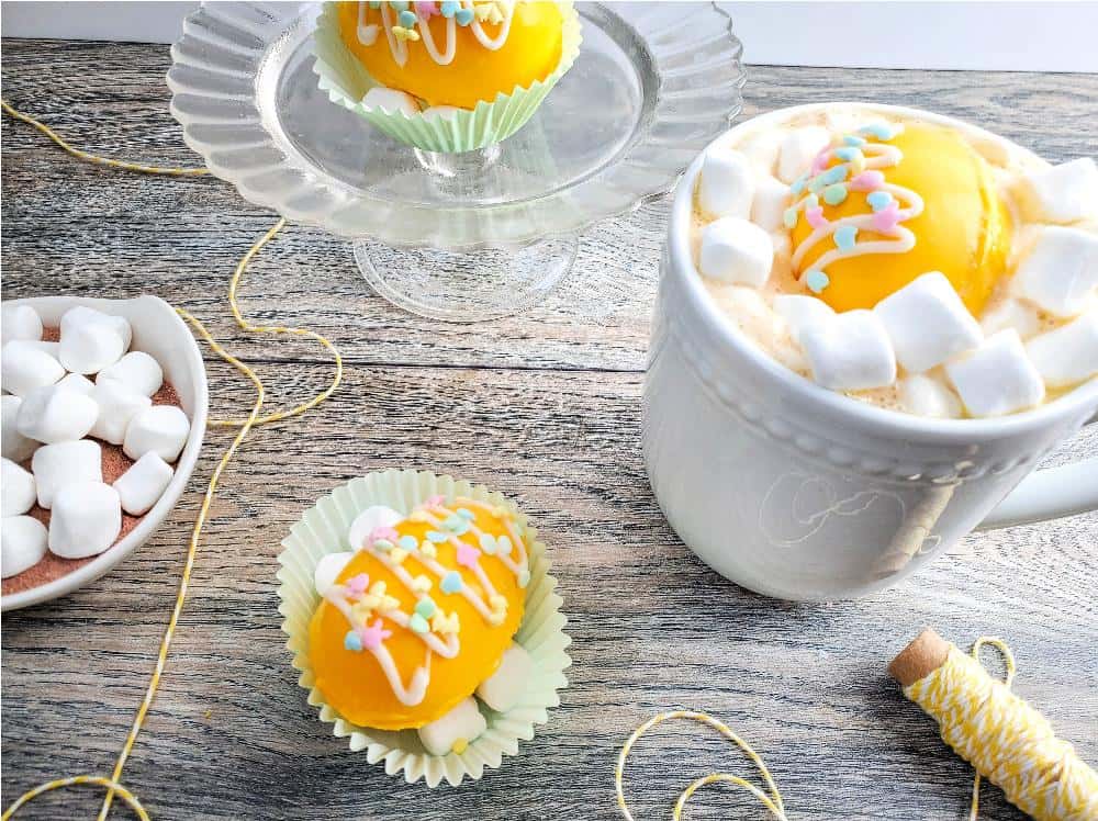 The Best Yellow Easter Egg Hot Cocoa Bombs 2 Yellow Easter Egg Hot Cocoa Bombs