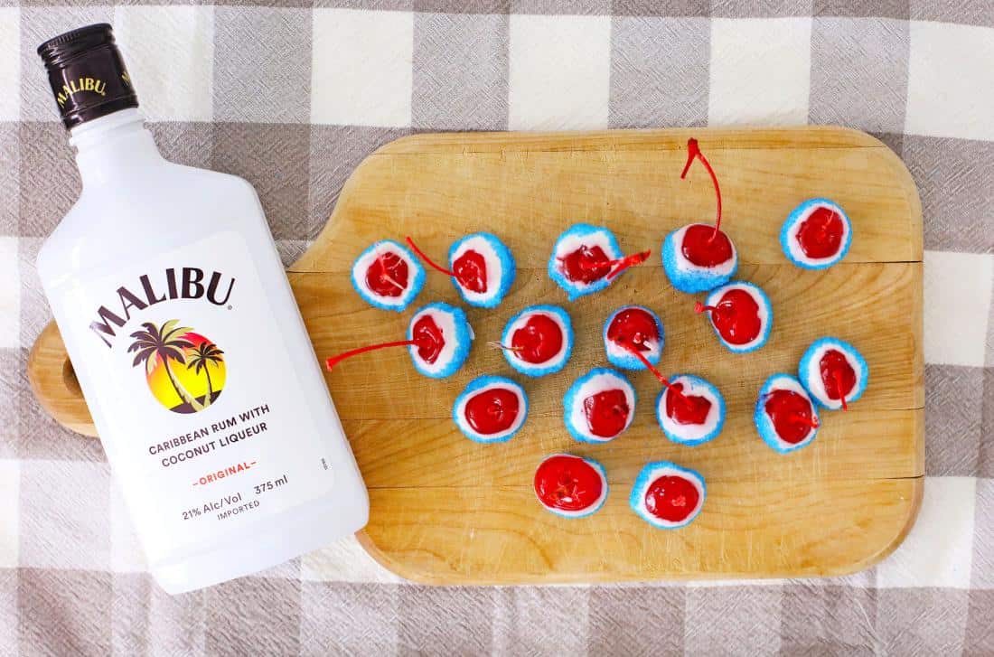 Mouth-Watering Boozy Patriotic Cherries