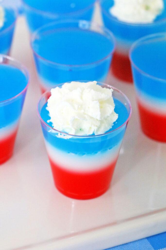 Red, White, And Blue Whipped Cream Jello Shots 11 Red, White, And Blue Whipped Cream Jello Shots