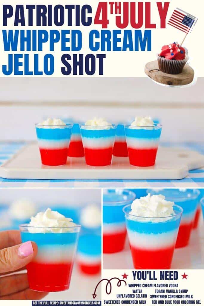 Red, White, And Blue Whipped Cream Jello Shots 1 Red, White, And Blue Whipped Cream Jello Shots