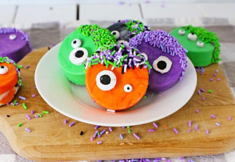 Fun and Colorful Monster Eye Oreos