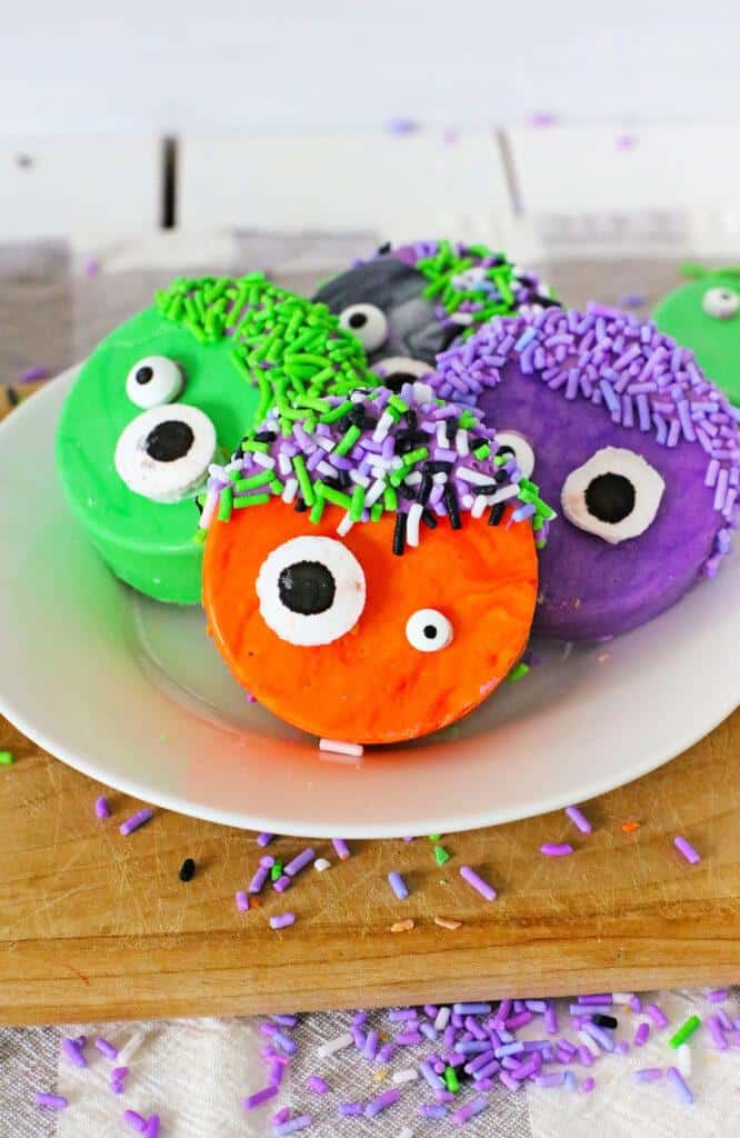 Fun and Colorful Monster Eye Oreos