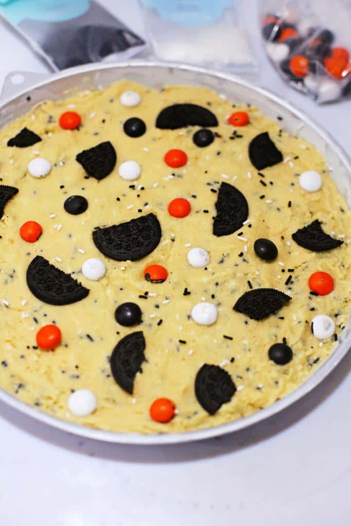 Halloween M & M Cookie Cake