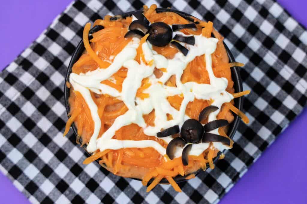 Halloween Spider Bean Dip