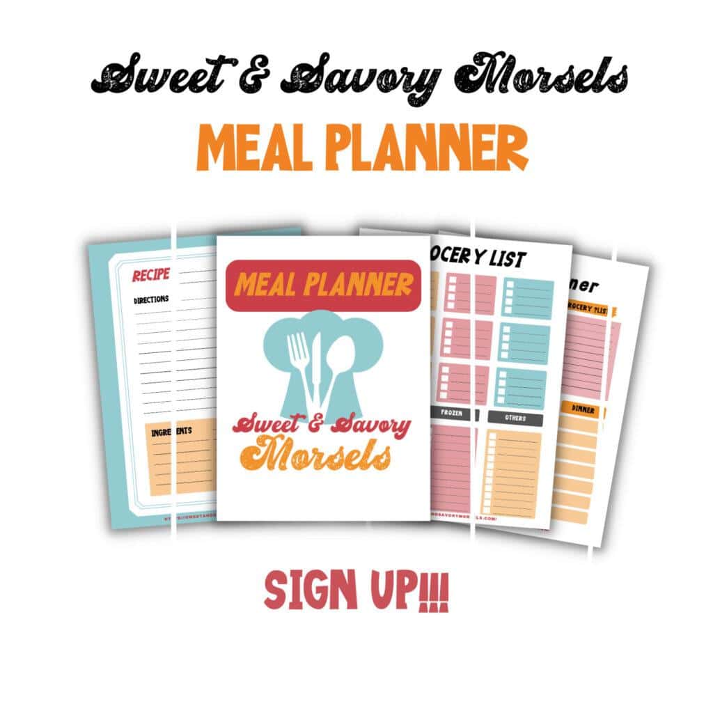 meal planner freebie