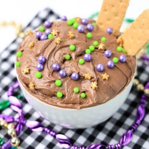 Mardi Gras Brownie Dip