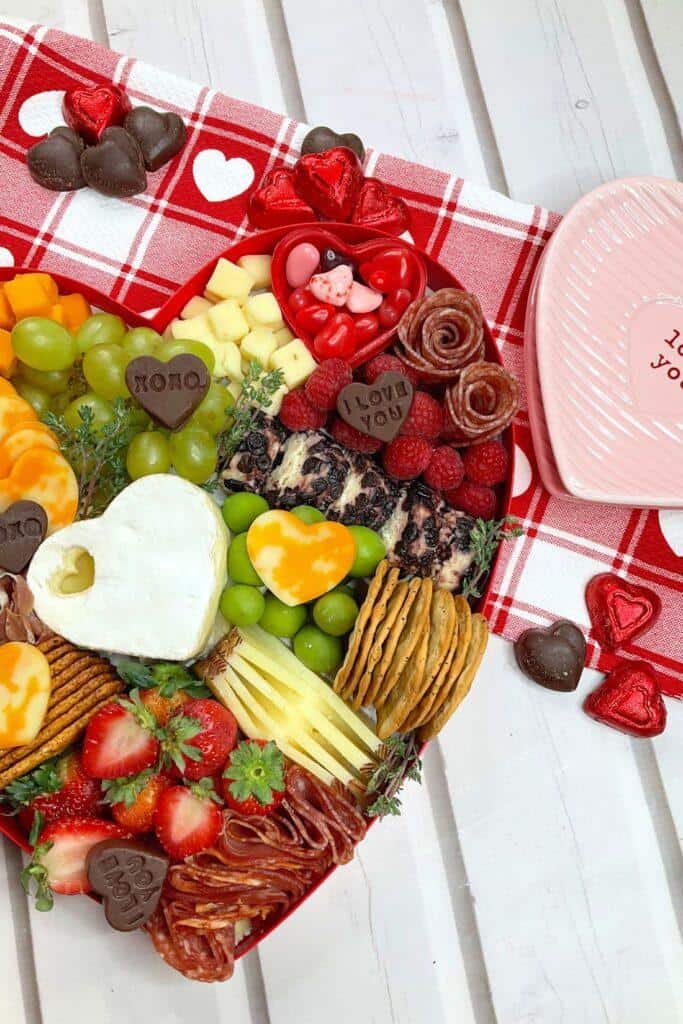 Valentine's Day Charcuterie Heart Box