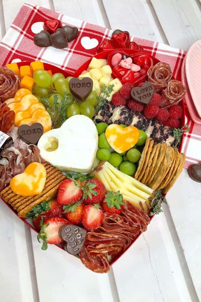 Valentine's Day Charcuterie Heart Box