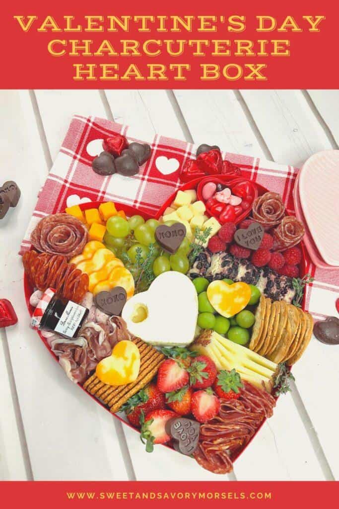 Valentine's Day Charcuterie Heart Box