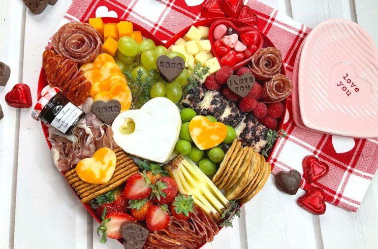 Valentine's Day Charcuterie Heart Box