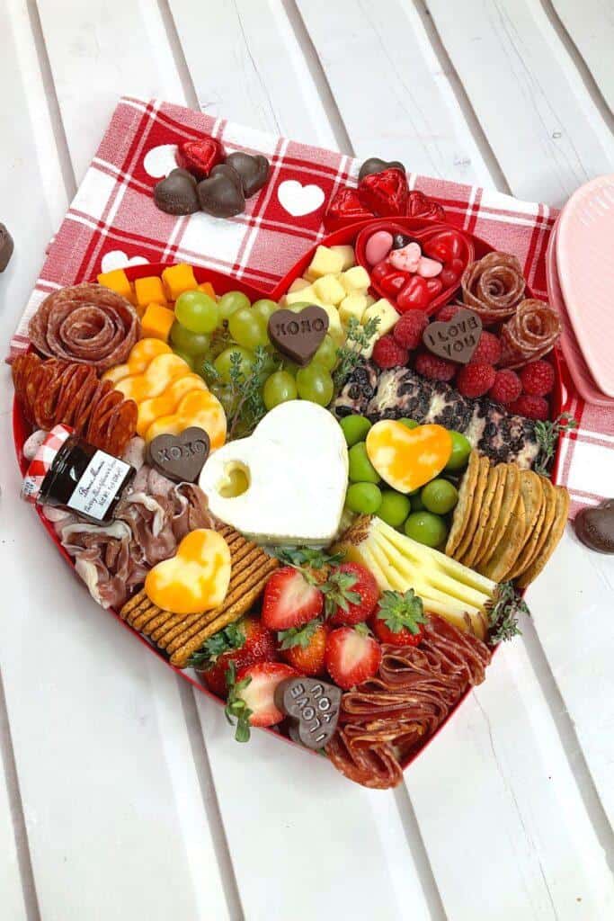 Valentine's Day Charcuterie Heart Box