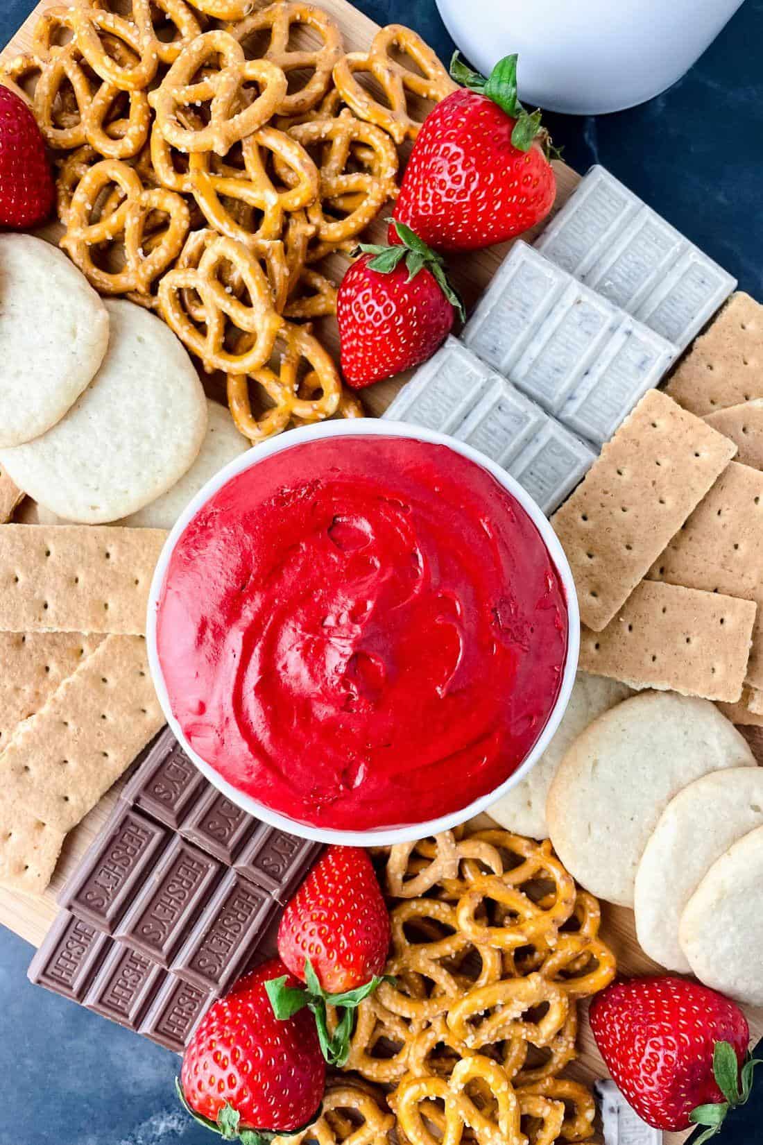 Red Velvet Marshmallow Dip Charcuterie