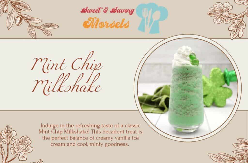 Mint Chip milkshake 2 Mint Chip Milkshake