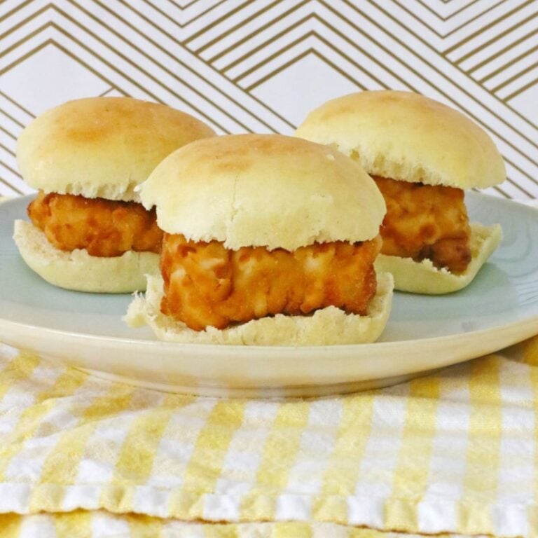 Copy Cat Chick-Fil-A Chicken Mini's on plate.