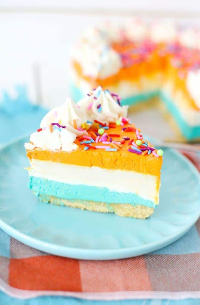 Triple Layer Pumpkin Sugar Cookie Cheesecake - No Bake 2 PUMPKIN SUGAR COOKIE CHEESECAKE