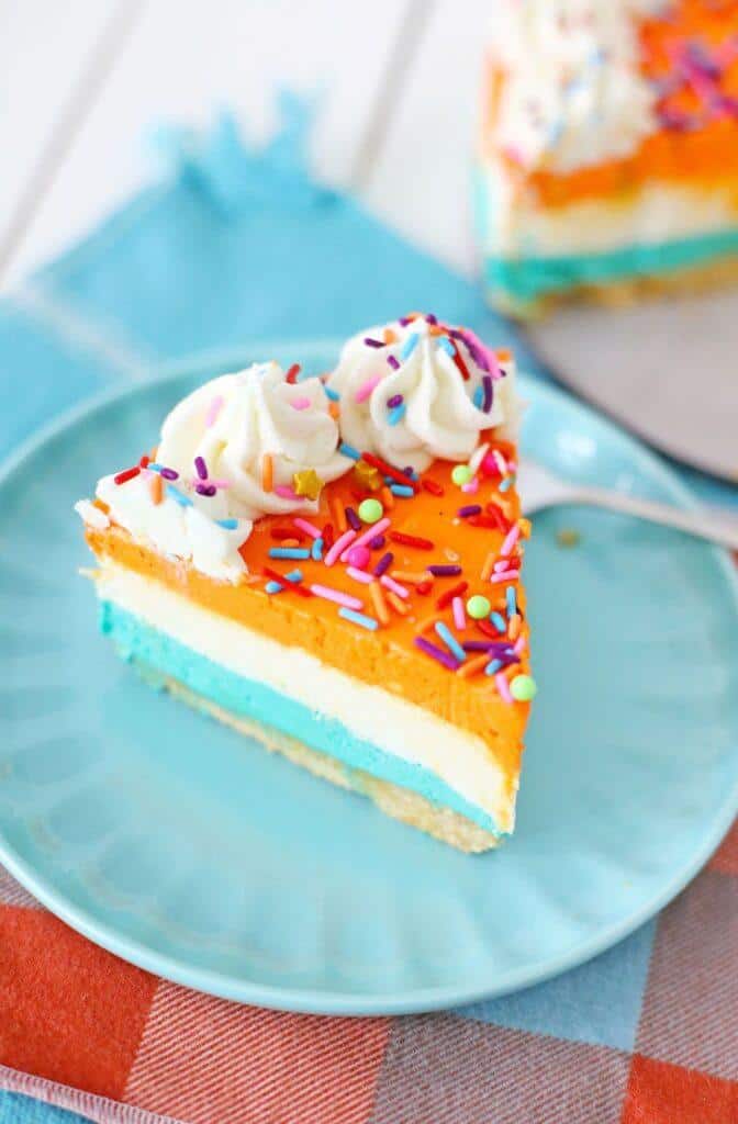 Triple Layer Pumpkin Sugar Cookie Cheesecake - No Bake 12 PUMPKIN SUGAR COOKIE CHEESECAKE