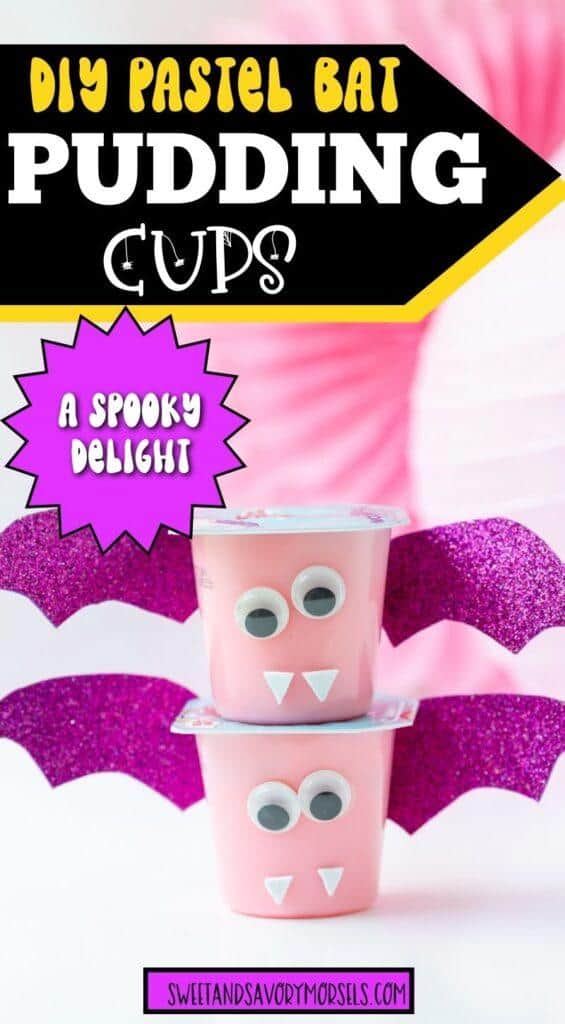 DIY Pastel Bat Pudding Cups