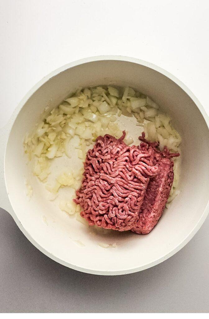 Add Beef to Onion and Garlic